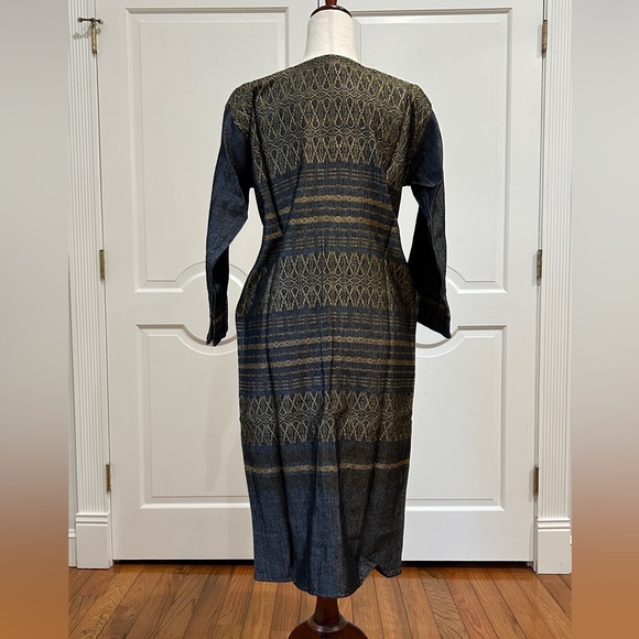 Hand loom vintage long blazer made in Oaxaca mex. - Picture 9 of 9